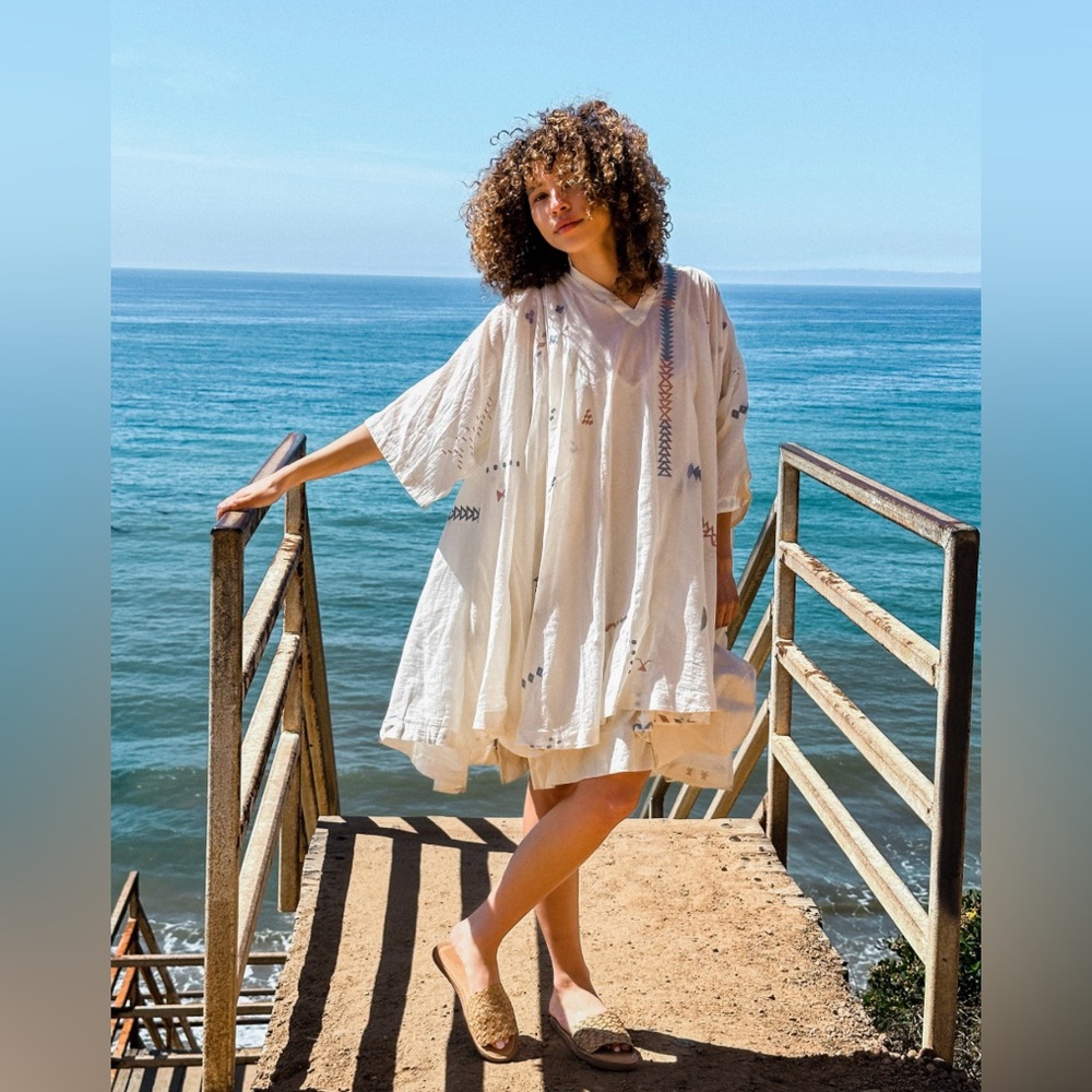 WORLD OF CROW White Print Dress One Size NWT